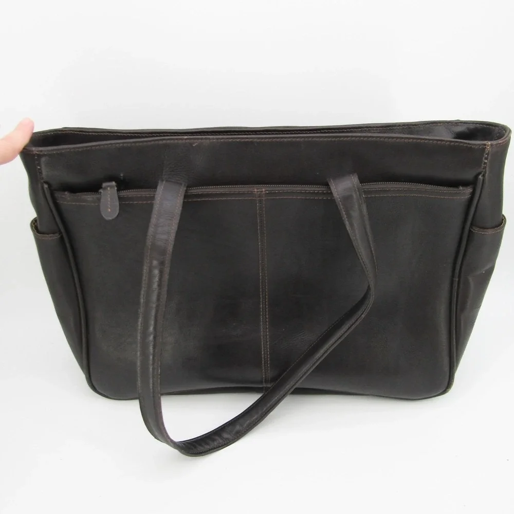 Santa Fe Dilana Briefcase Men's Leather Laptop Vintage Distress Dark brown